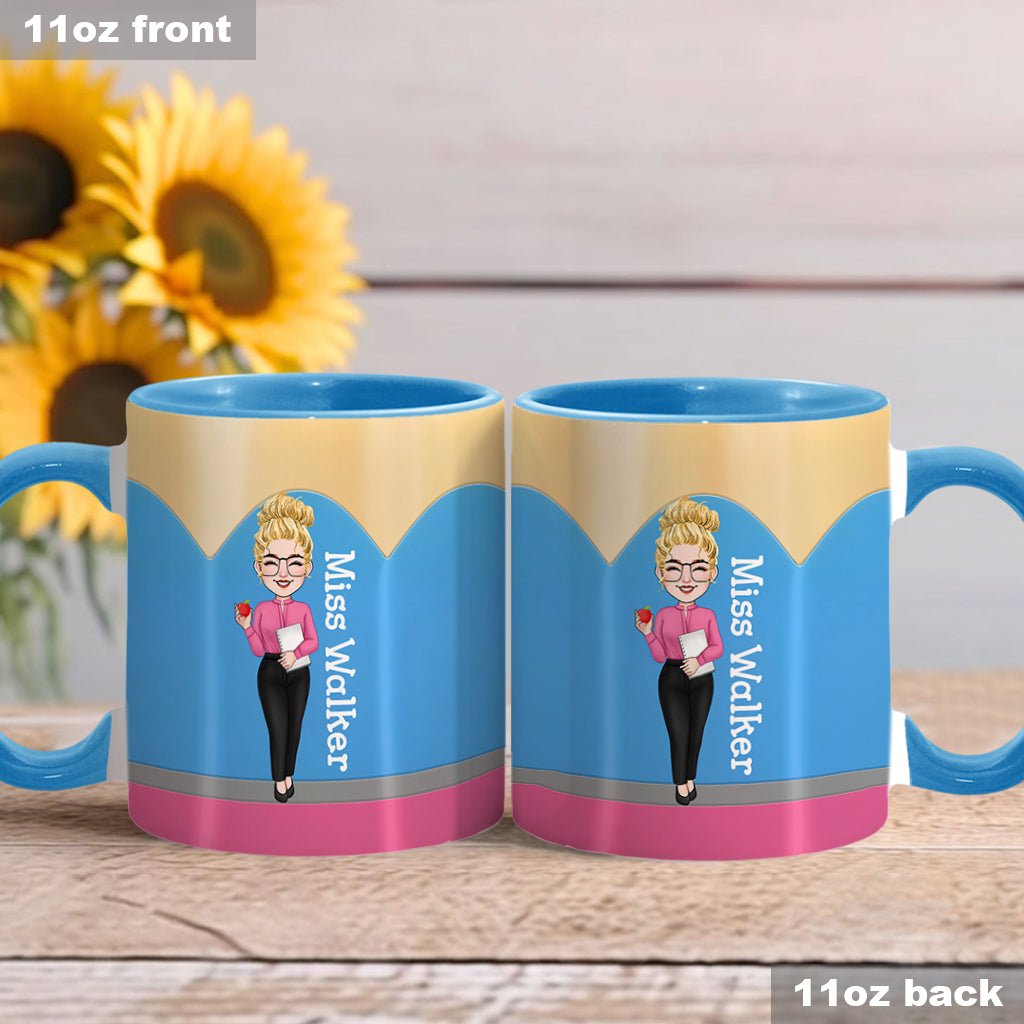 Teacher's Pencil - Personalized Teacher Accent Mug