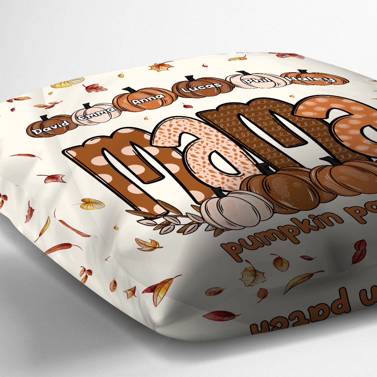 Mama Pumpkin Patch - Personalized Mother Throw Pillow