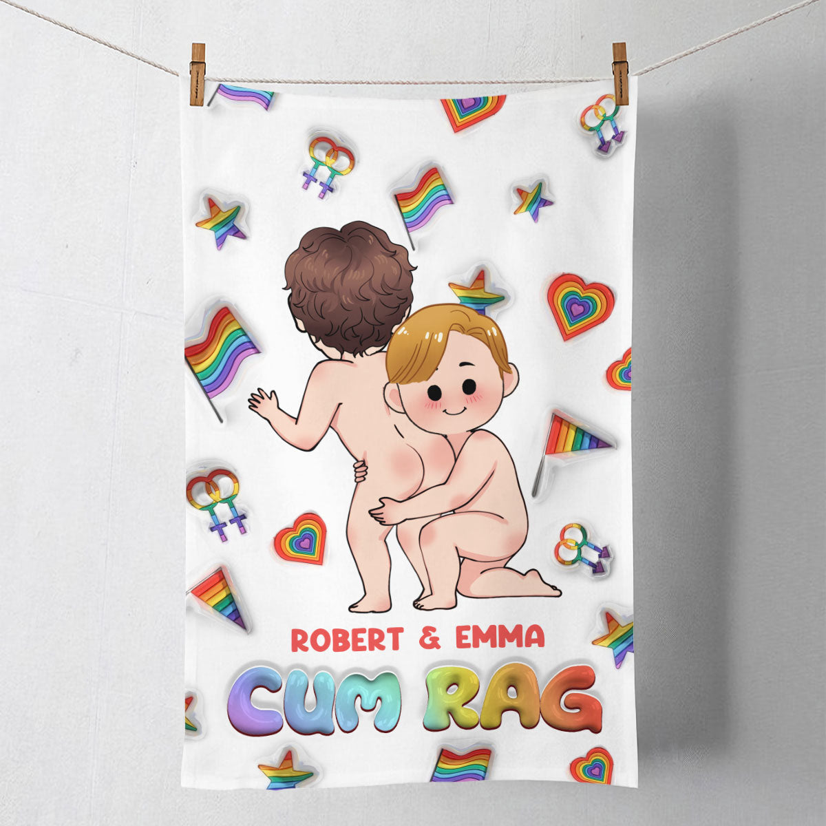 Cum Rag – Personalisiertes LGBT-Unterstützungshandtuch