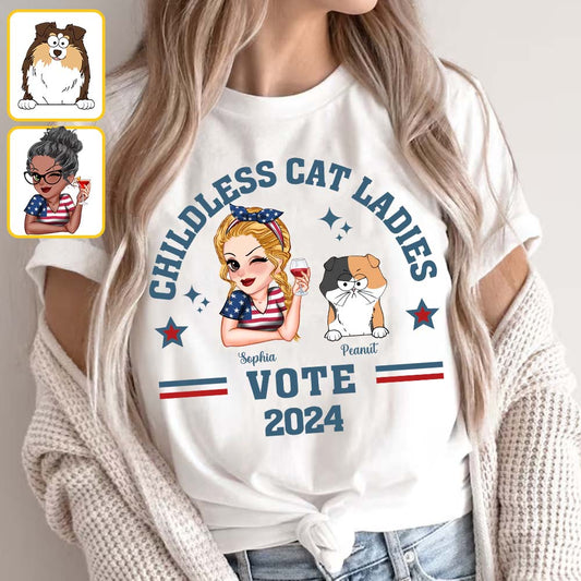 Kinderlose Katzenliebhaberinnen – Personalisiertes Katzen-T-Shirt und Hoodie