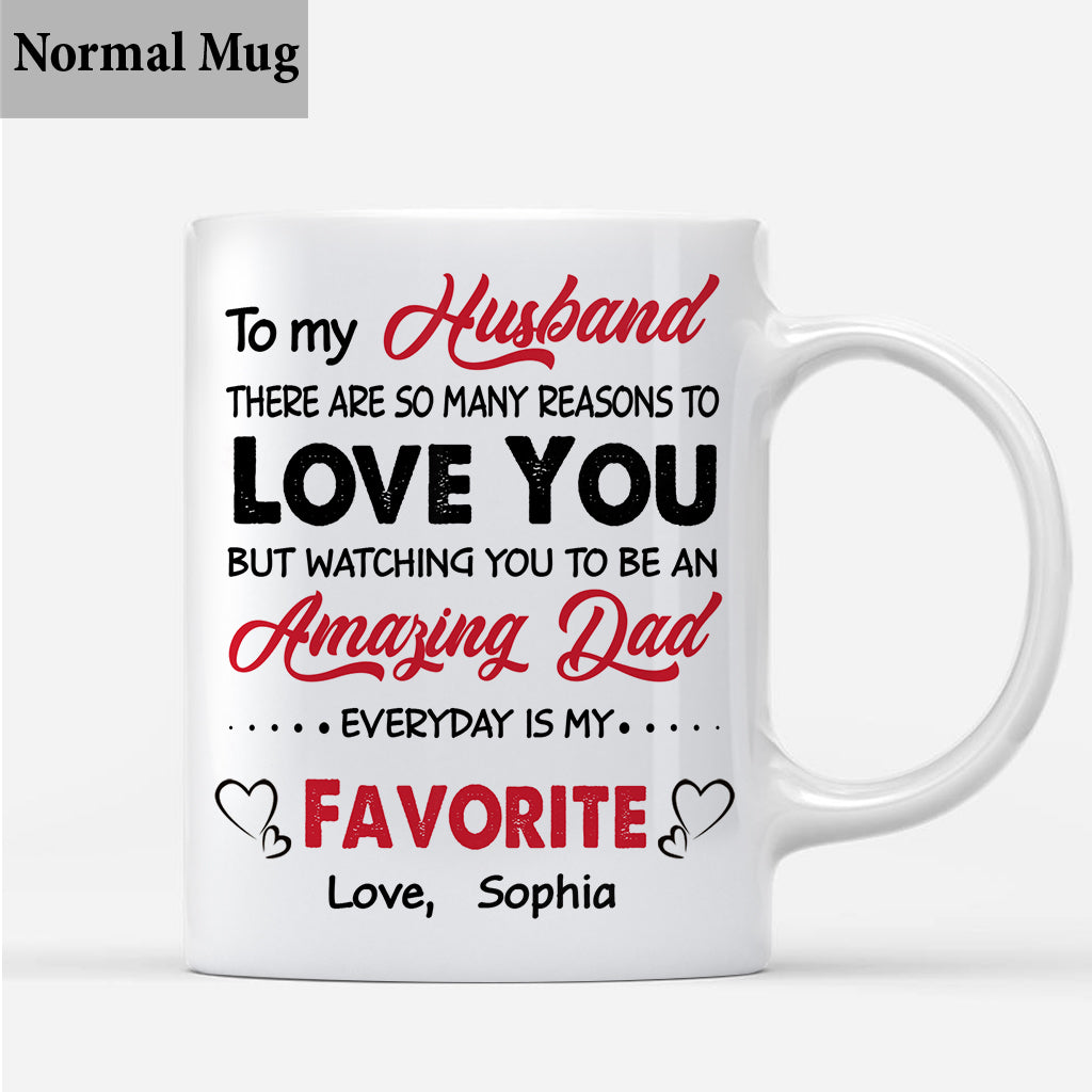 Es gibt so viele Gründe, dich zu lieben – personalisierte Tasse für Paare