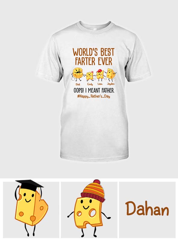 Der beste Furzer der Welt – Lustiger Käse – Personalisiertes Vater-T-Shirt und Hoodie