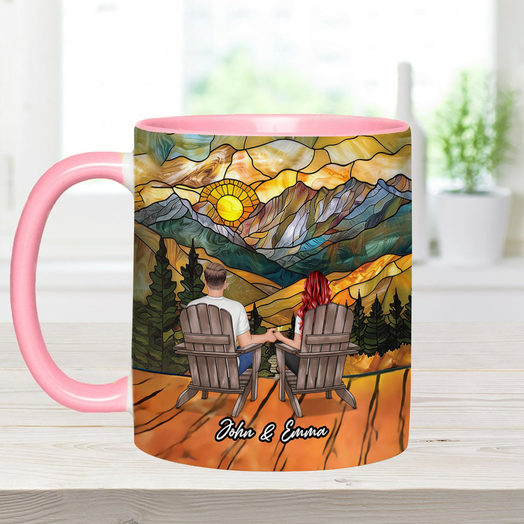 „Du und ich, wir schaffen das“ – personalisierte Tasse für Paare