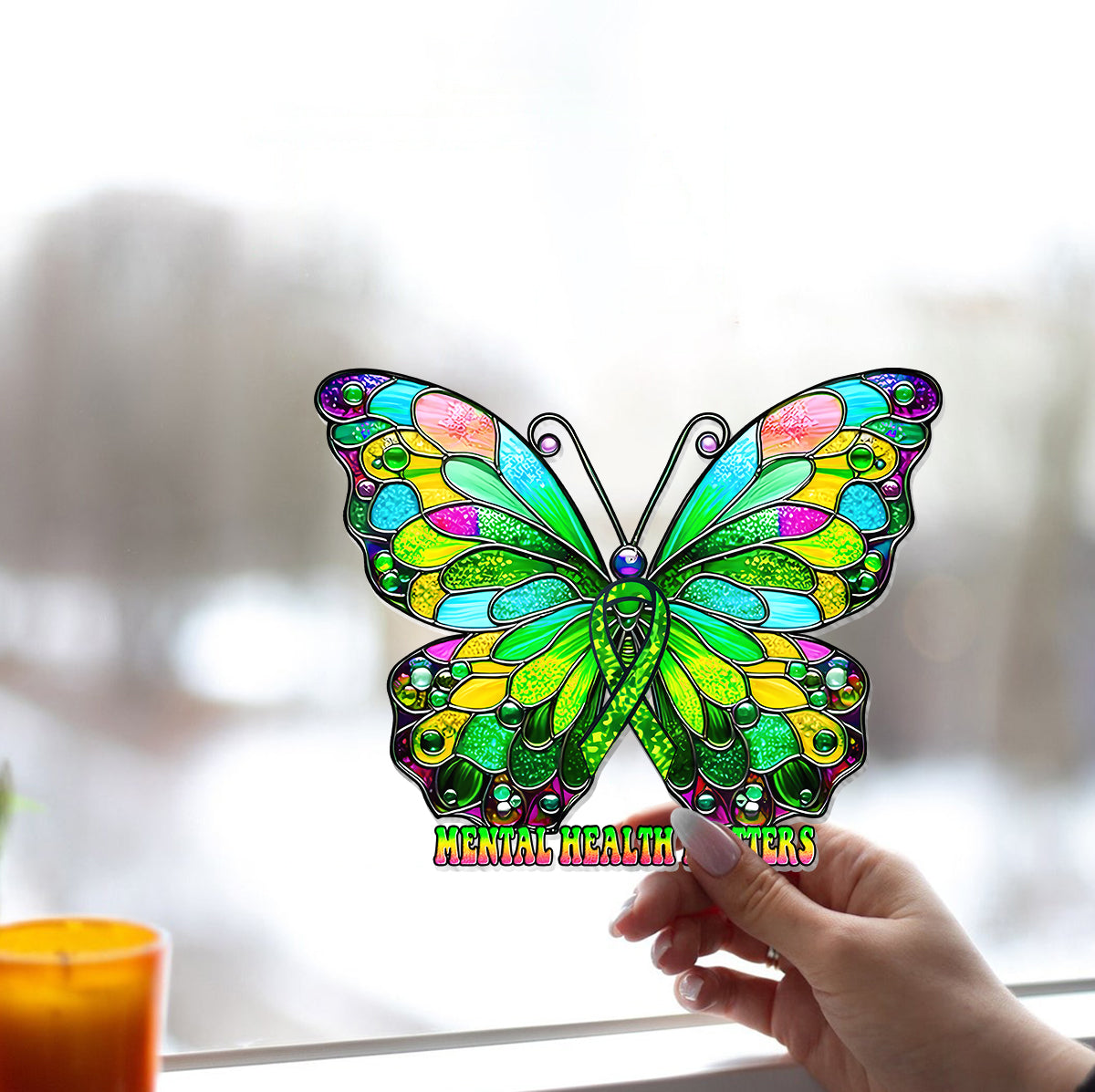 Psychische Gesundheit ist wichtig – Fensterhänger-Sonnenfänger zur Sensibilisierung für psychische Gesundheit