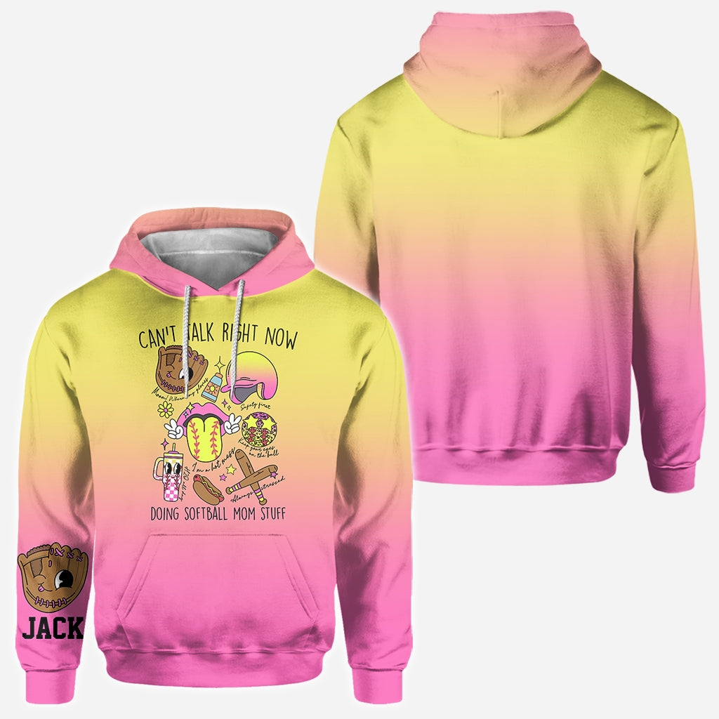 Softball-Mama-Artikel – Personalisiertes Softball-Shirt mit Allover-Print