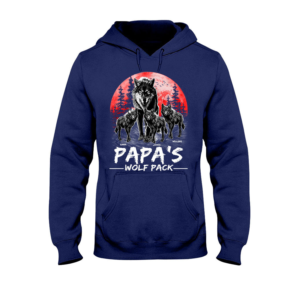 Grandpa's Wolf Pack - Personalized Grandpa T-shirt And Hoodie