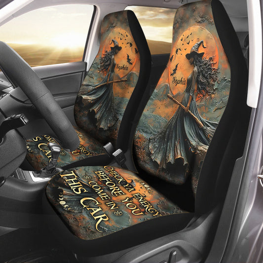 Smoke Of Air And Fire And Earth - Personalized Witch Seat Covers