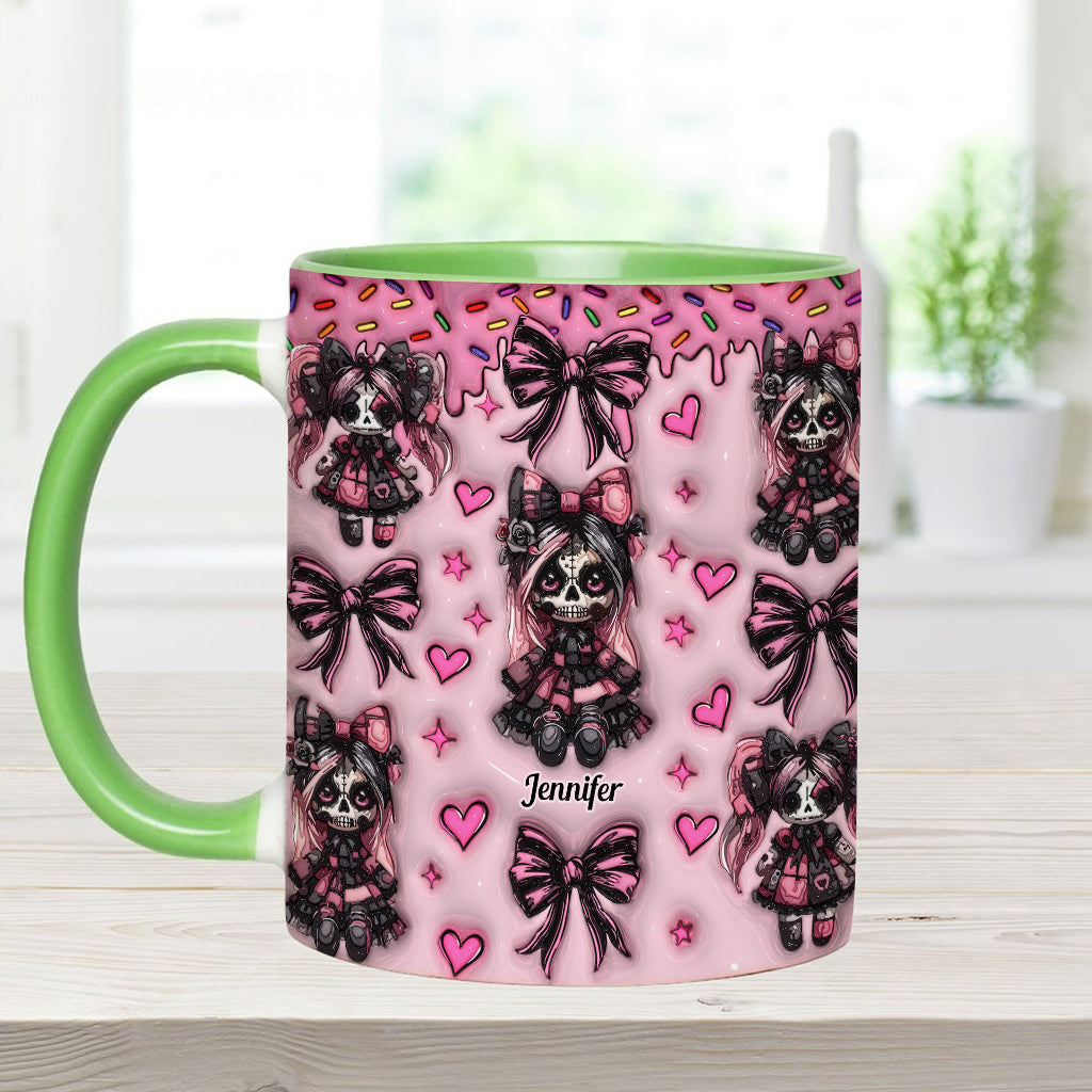 Sister Sister - Personalized Skull Accent Mug