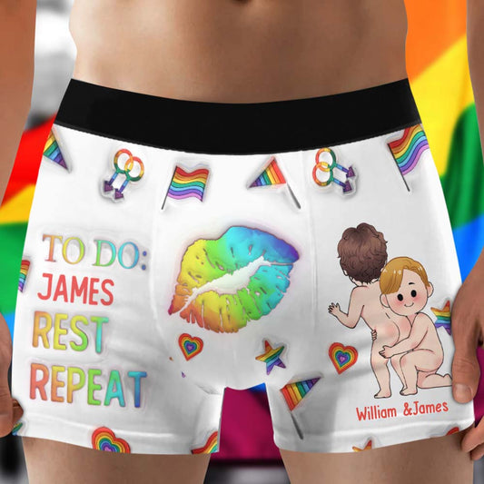 To-Do-Liste – Personalisierte Herren-Boxershorts mit LGBT-Unterstützung