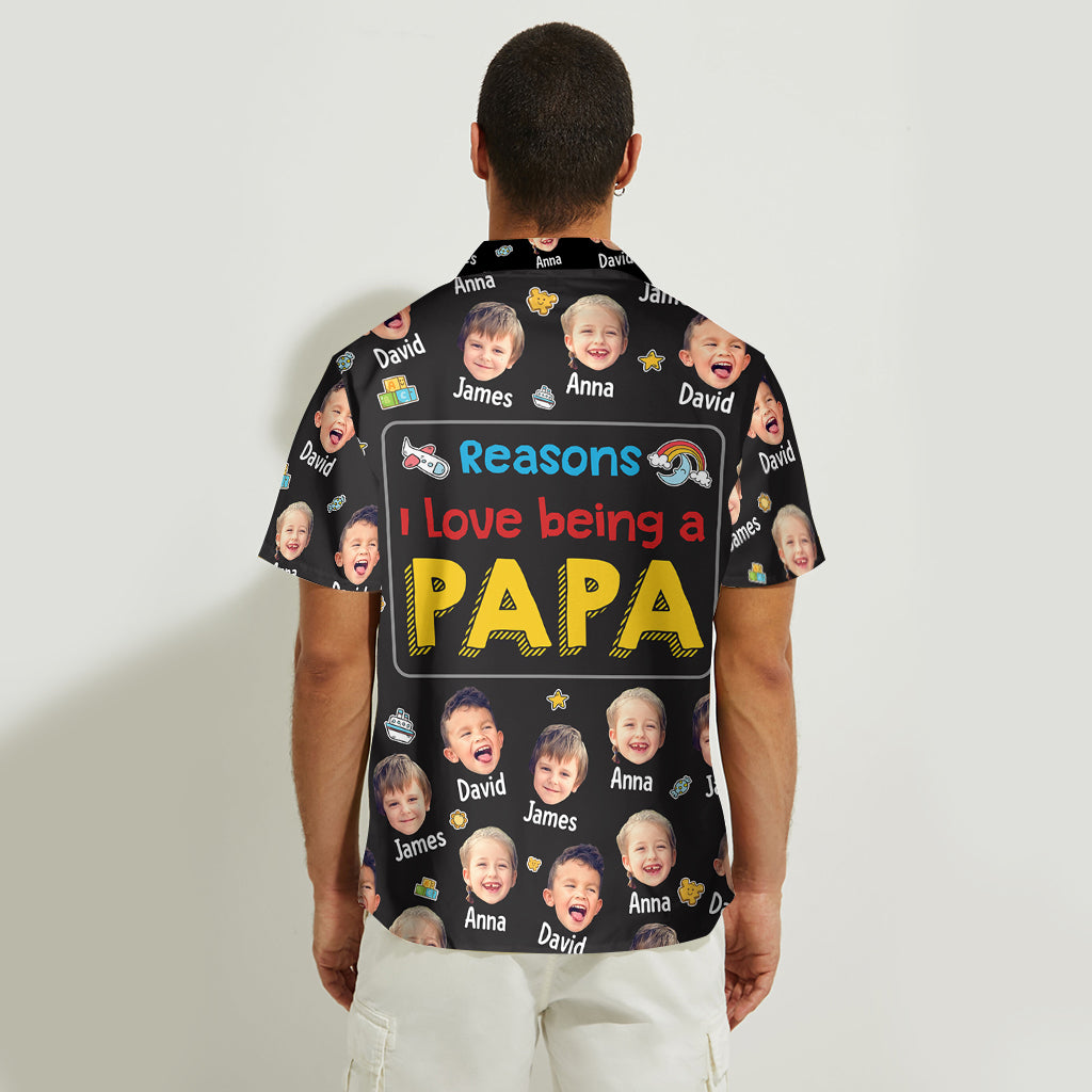 Reasons I Love Being A Grandpa - Personalized Grandpa Hawaiian Shirt