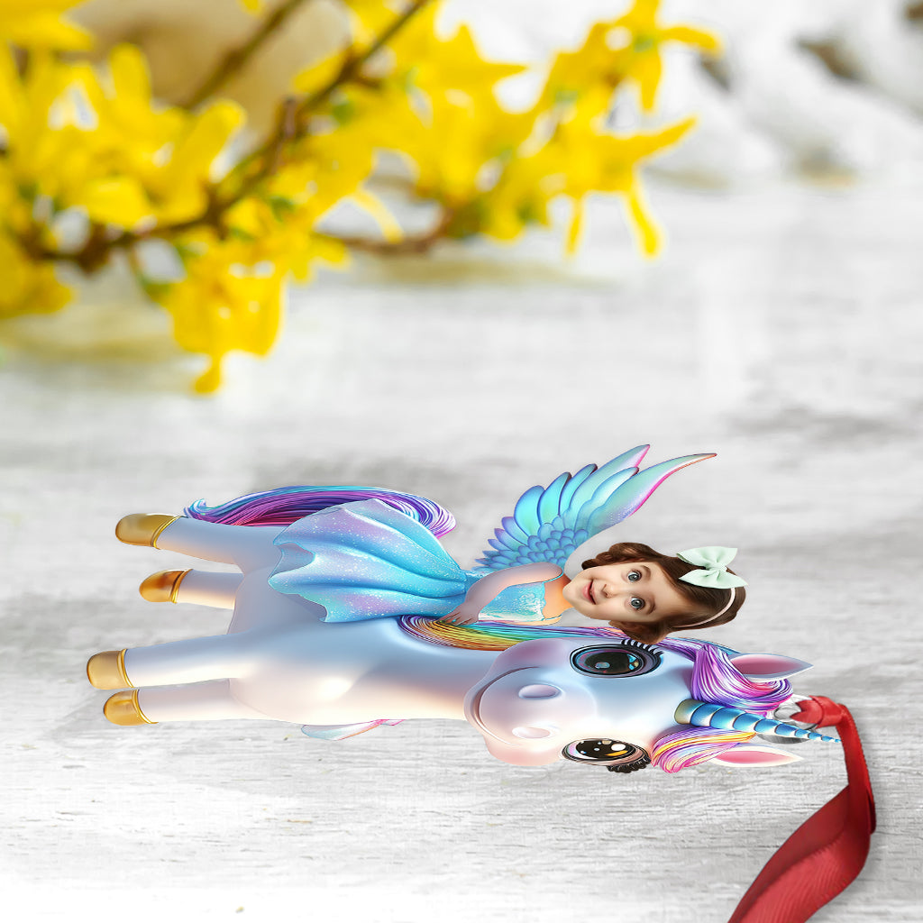 Unicorn - Personalized Kid Custom Shaped Ornament