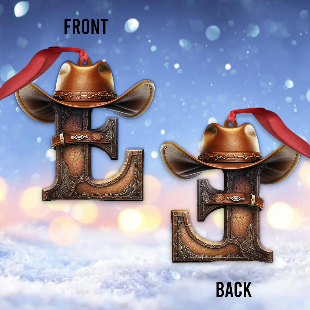 Western Letters - Personalized Ornament