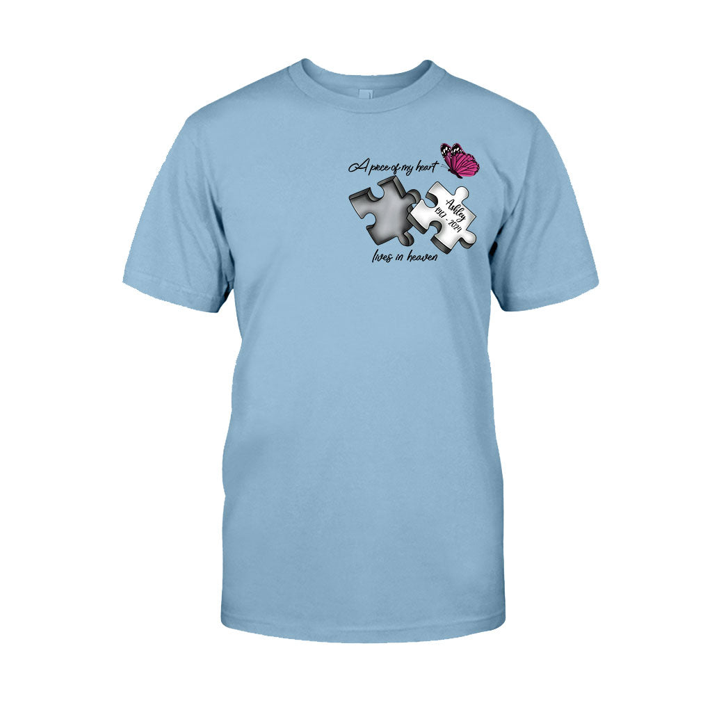 Immer in meinen Gedanken, für immer in meinem Herzen – personalisiertes Gedenk-T-Shirt und Hoodie