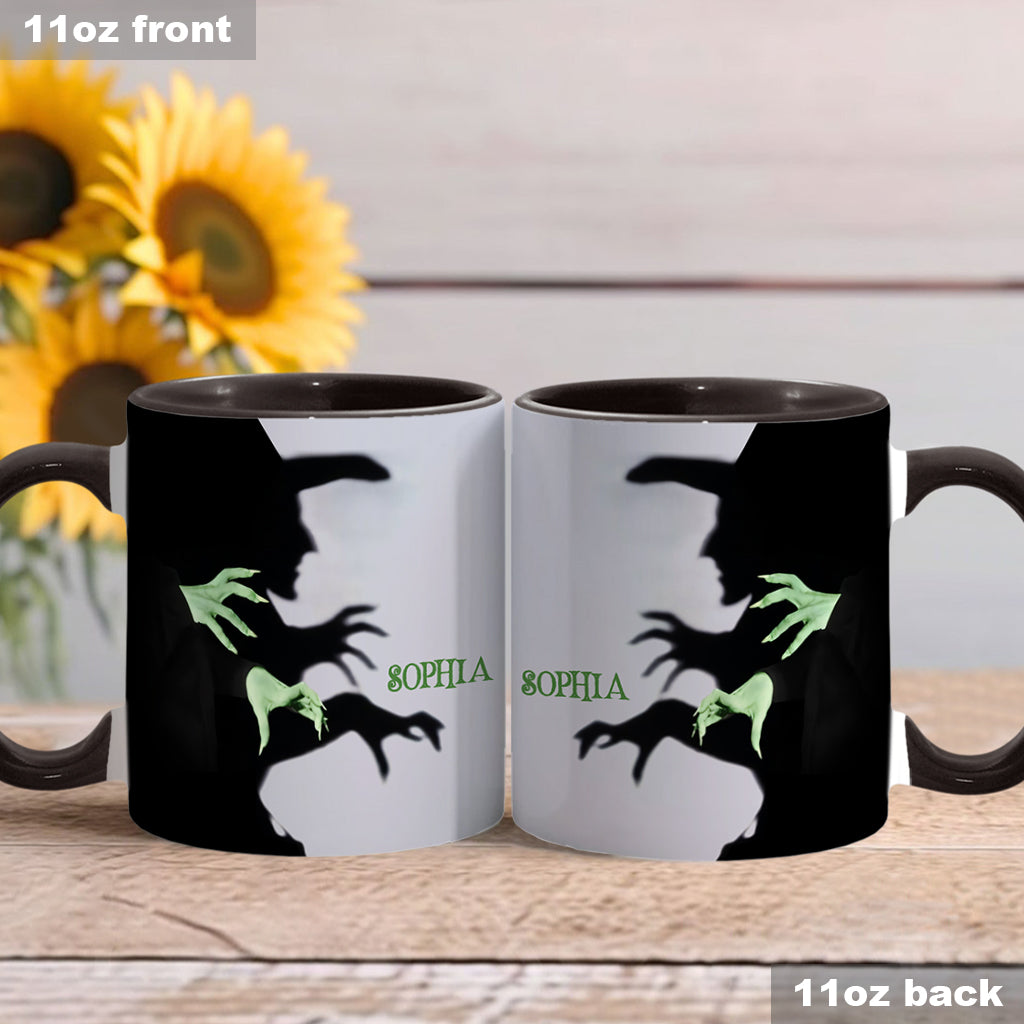 Halloween-Hexenschatten - Personalisierte Tasse mit Hexenmotiv