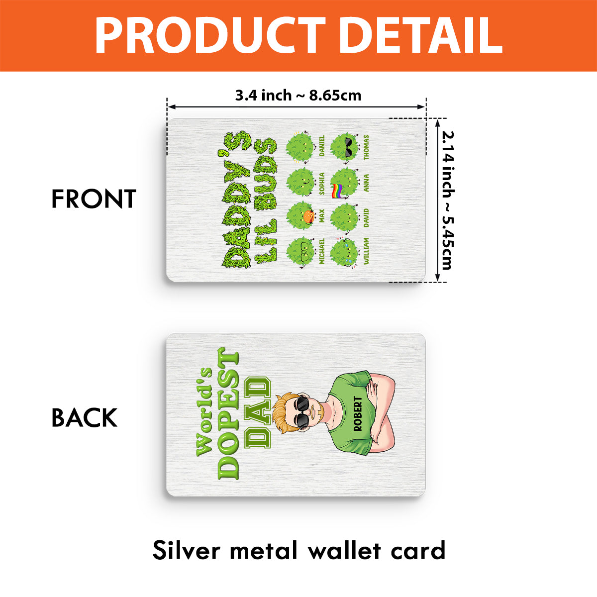 Der coolste Papa aller Zeiten – Personalisierte Geldbörsenkarte für Väter