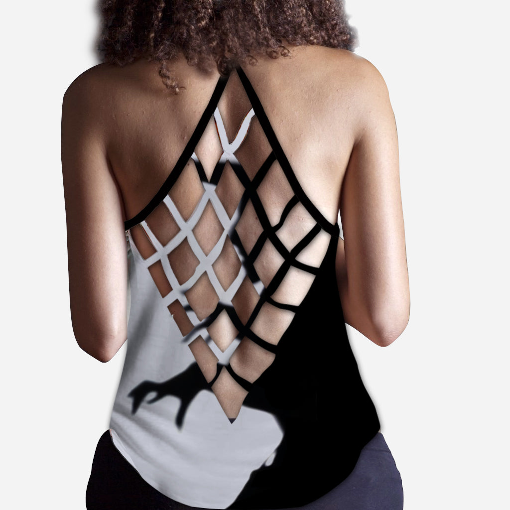 Halloween Witch Shadow - Personalized Witch Cross Tank Top