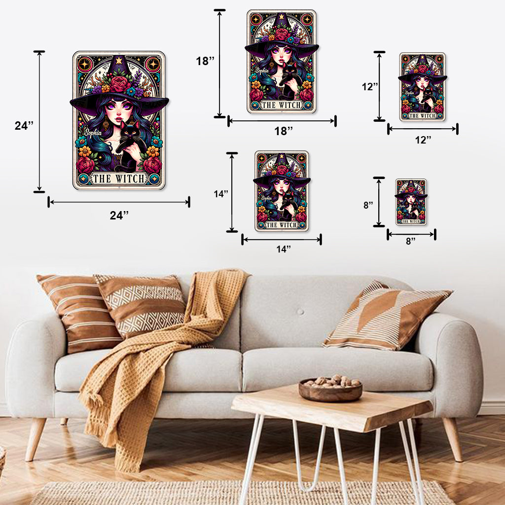 The Cat Lady - Personalized Witch Cut Metal Sign