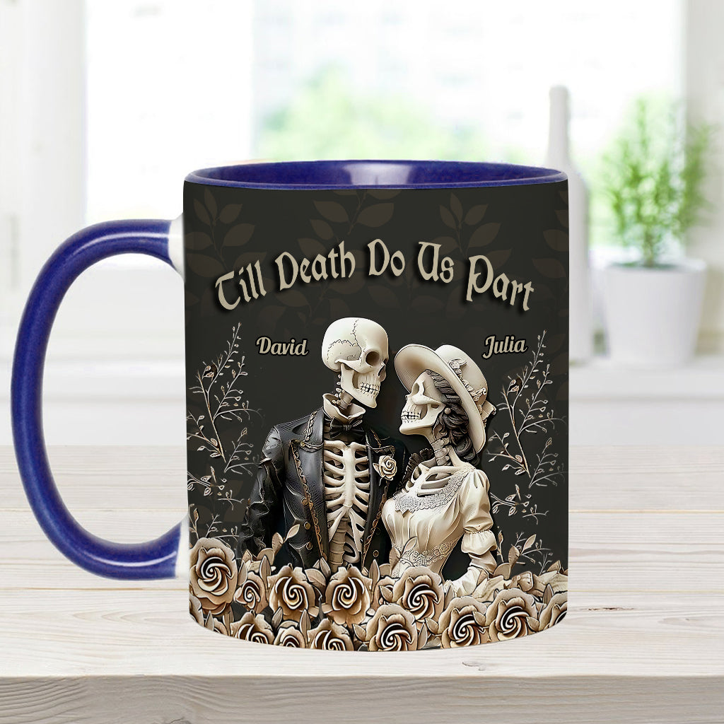 Bis dass der Tod uns scheidet – Personalisierte Tasse für Paare