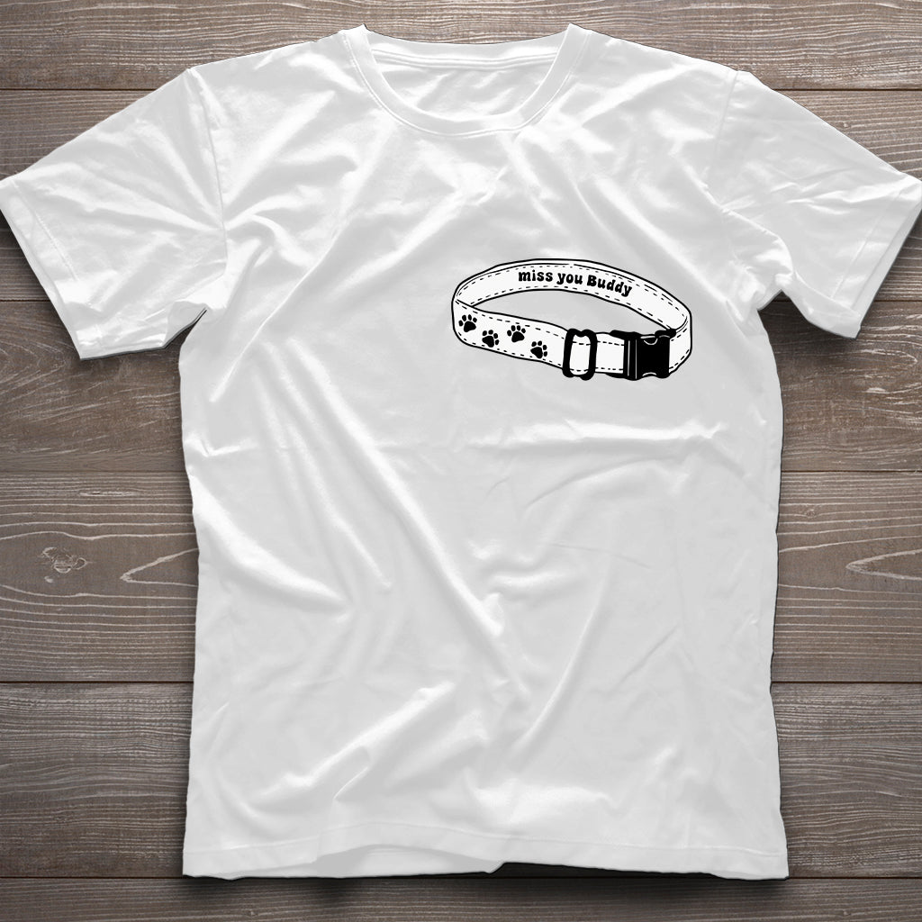 Ich vermisse dich Halsband – Personalisiertes Hunde-T-Shirt und Hoodie