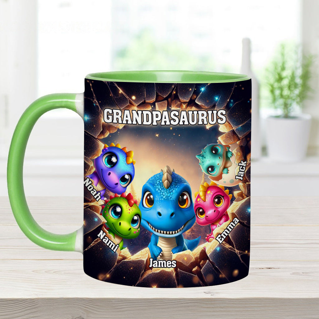 Grandpasaurus - Personalized Grandpa Accent Mug