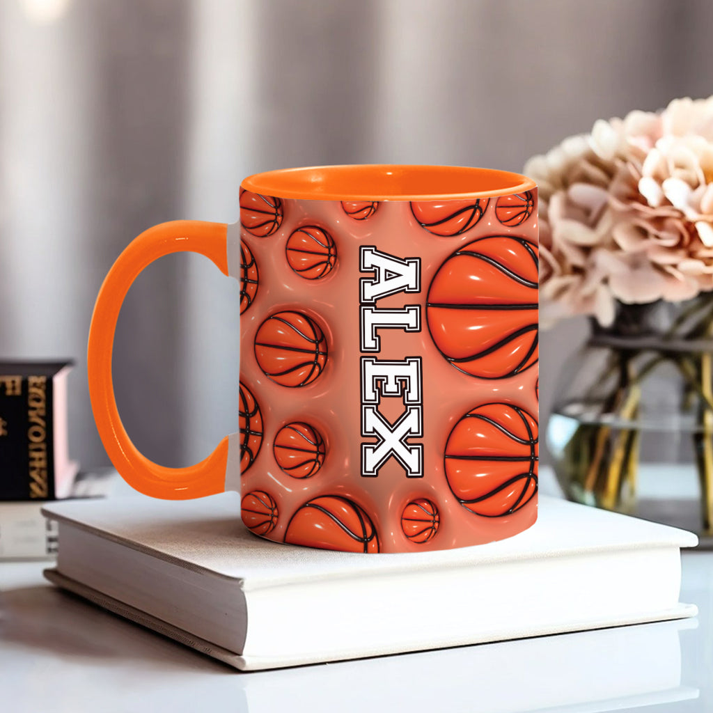 Personalisierte Tasse mit Basketballmotiv für Basketballfans