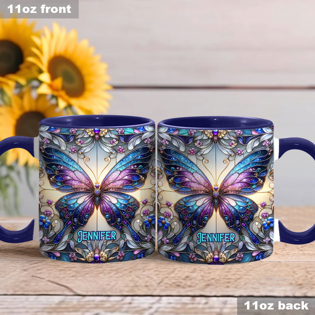Wunderschöner Schmetterling – personalisierte Tasse mit Schmetterlingsmotiv
