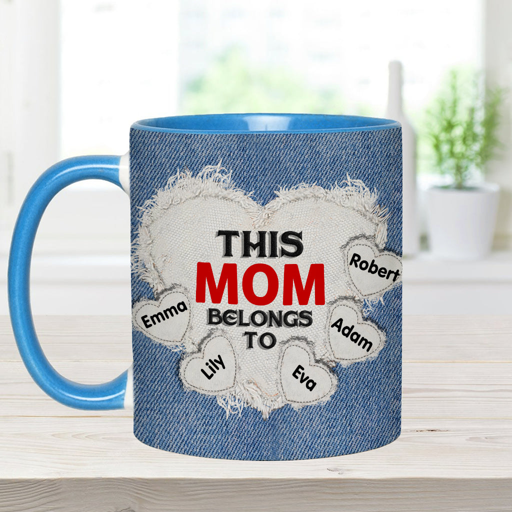 This Mom Belongs To - Personalized Mother Accent Mug