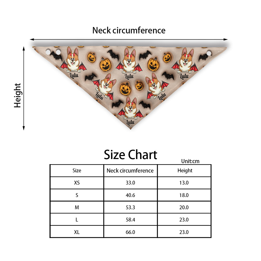 Niedlicher Halloween-Hund – personalisiertes Hundehalstuch