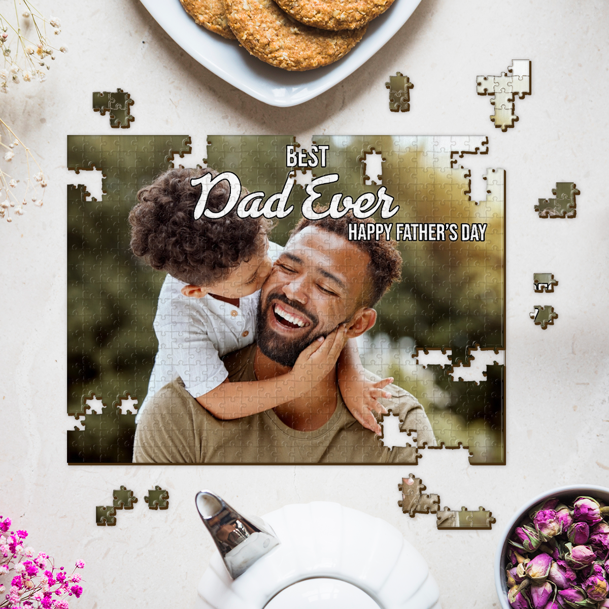 Bester Papa aller Zeiten! Alles Gute zum Vatertag! - Personalisiertes Vater-Puzzle