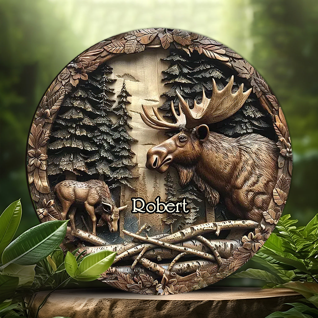 Liebe zur Jagd – Personalisiertes Jagd-Rundholzschild