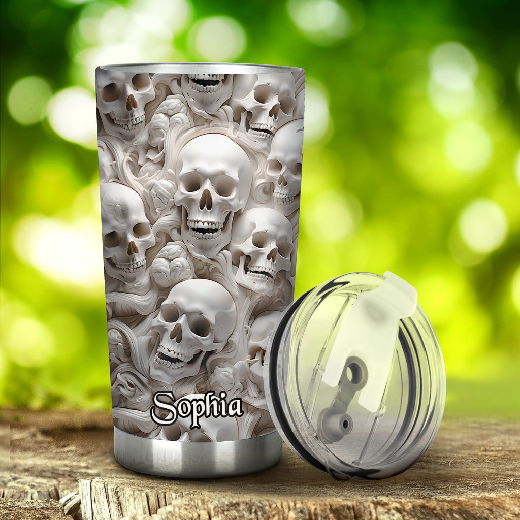 White Bones – Personalisierter Totenkopf-Trinkbecher