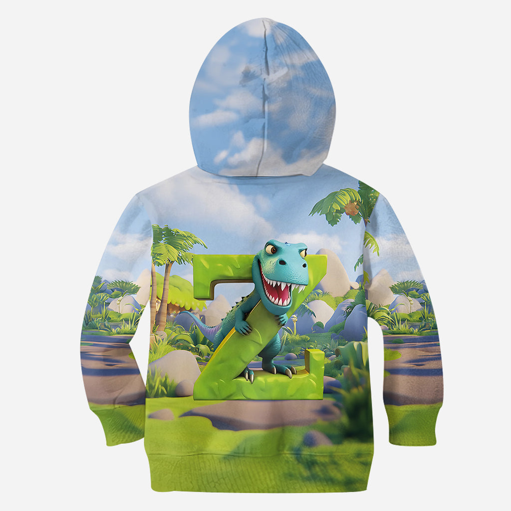 Dinosaurier-Alphabet - Personalisiertes Kinder-T-Shirt