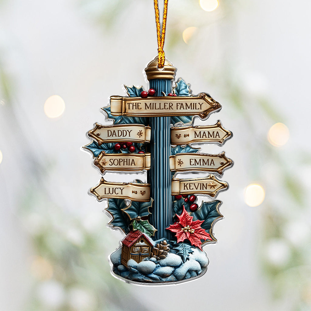 Die Freude an Weihnachten ist die Familie – Personalisierter, individuell geformter Weihnachtsschmuck in Familienform