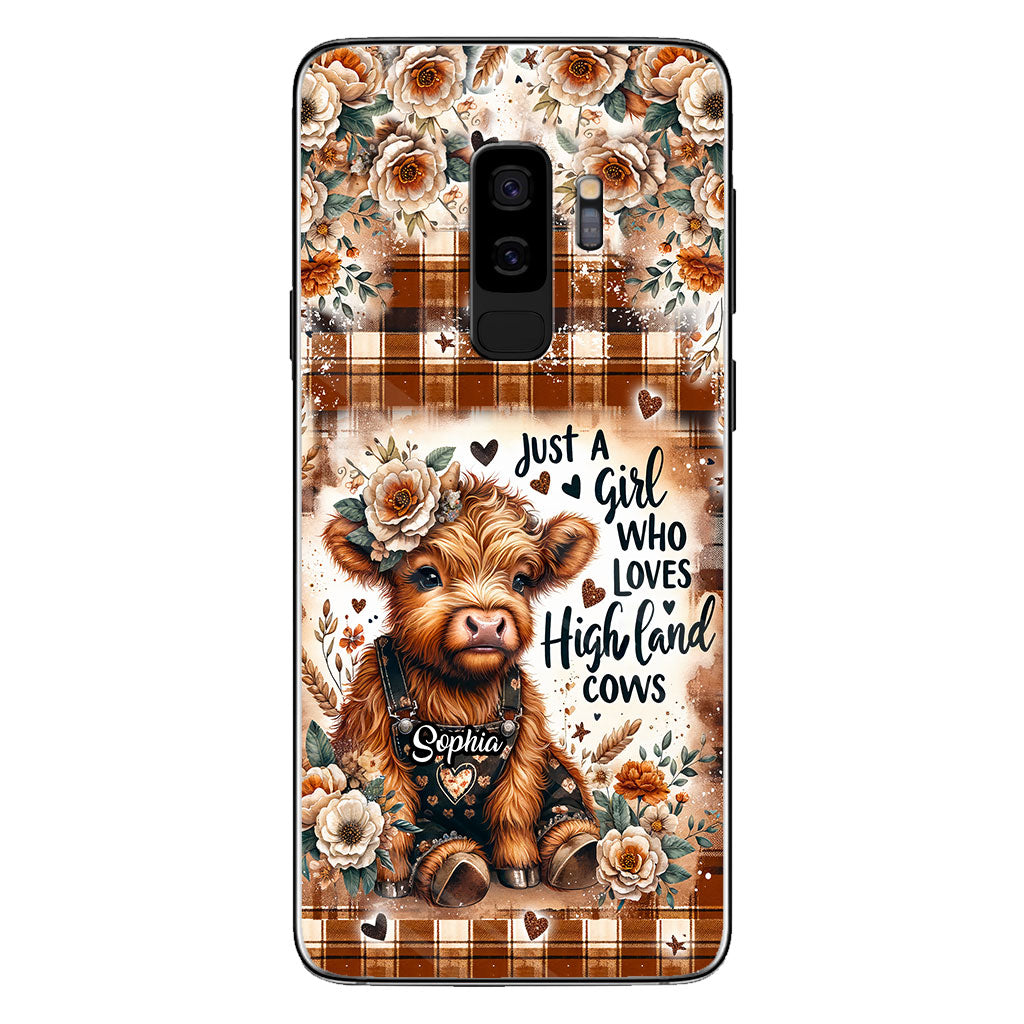 Just A Girl Who Loves Highland Cow - Personalisierte Handyhülle