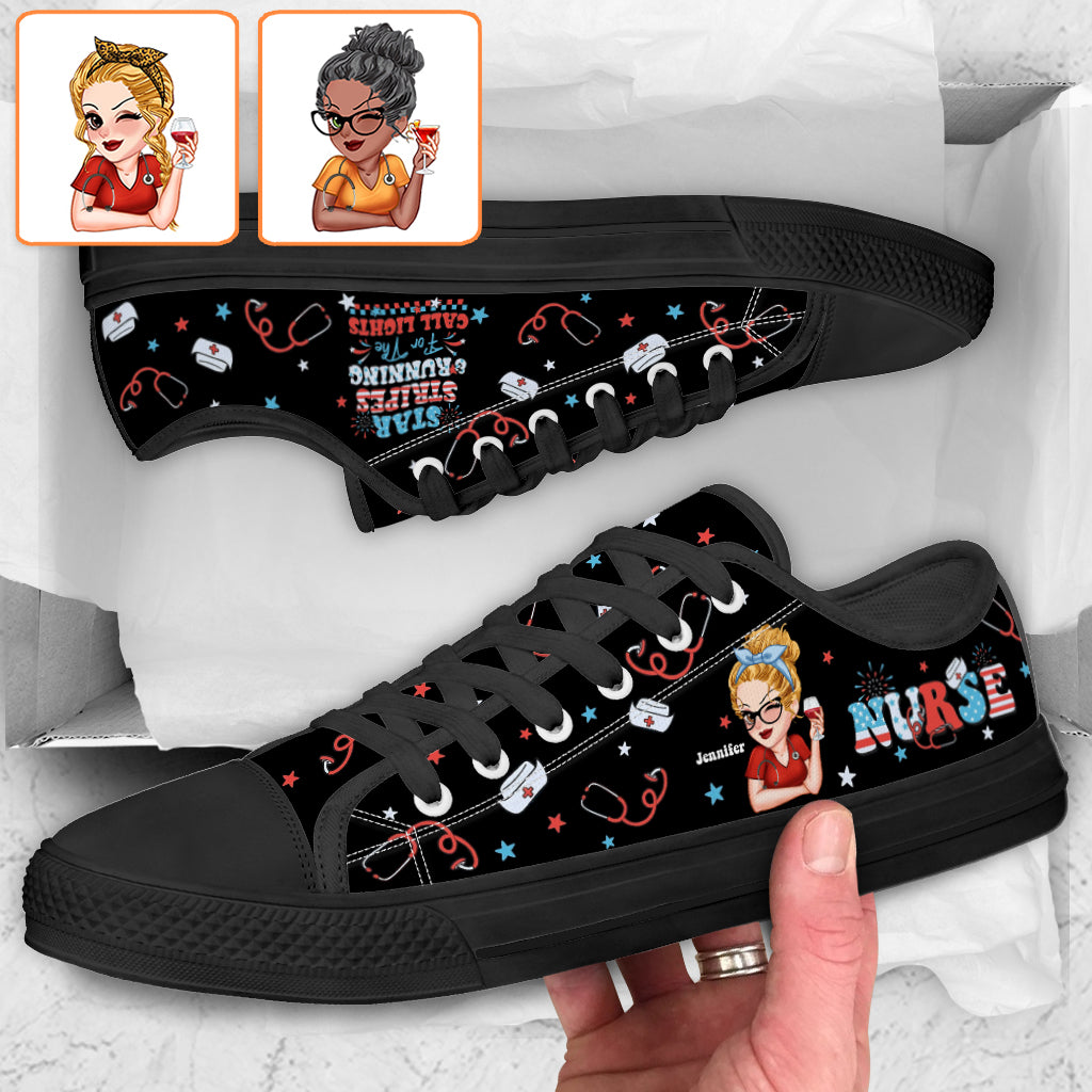 Krankenschwesterleben 4. Juli - Personalisierte Krankenschwester-Sneaker