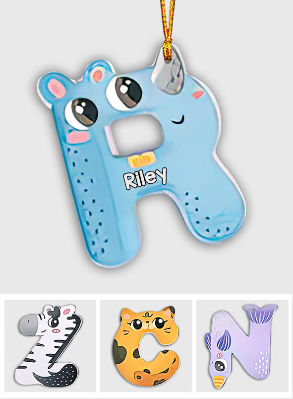 Cute Letters - Personalized Kid Ornament