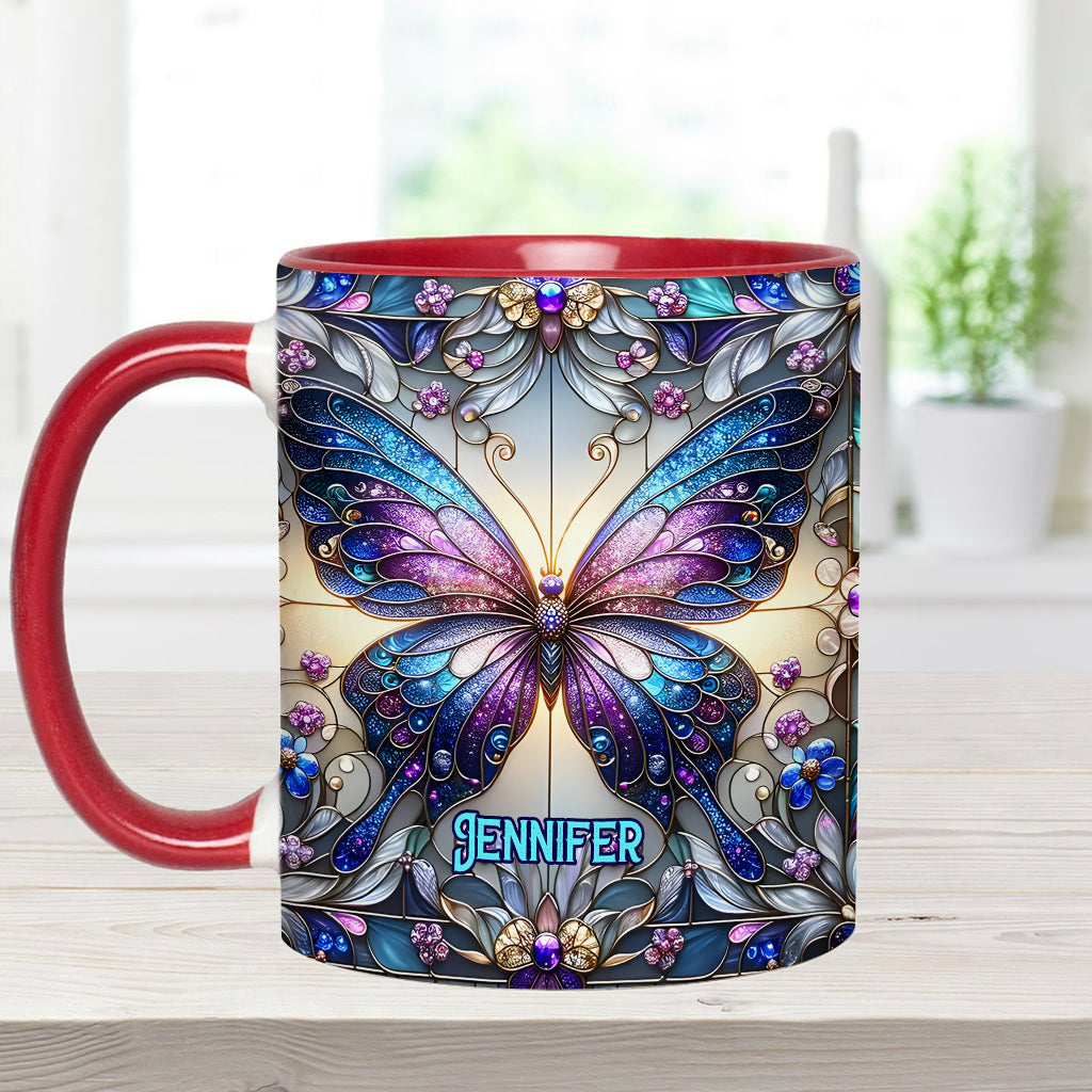 Wunderschöner Schmetterling – personalisierte Tasse mit Schmetterlingsmotiv