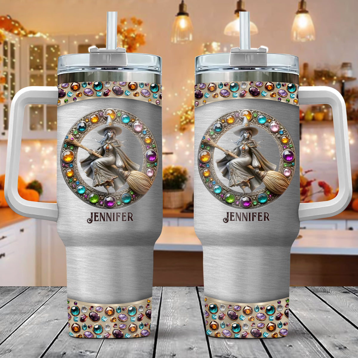 Wunderschöne Hexe – personalisierter Hexenbecher mit Henkel