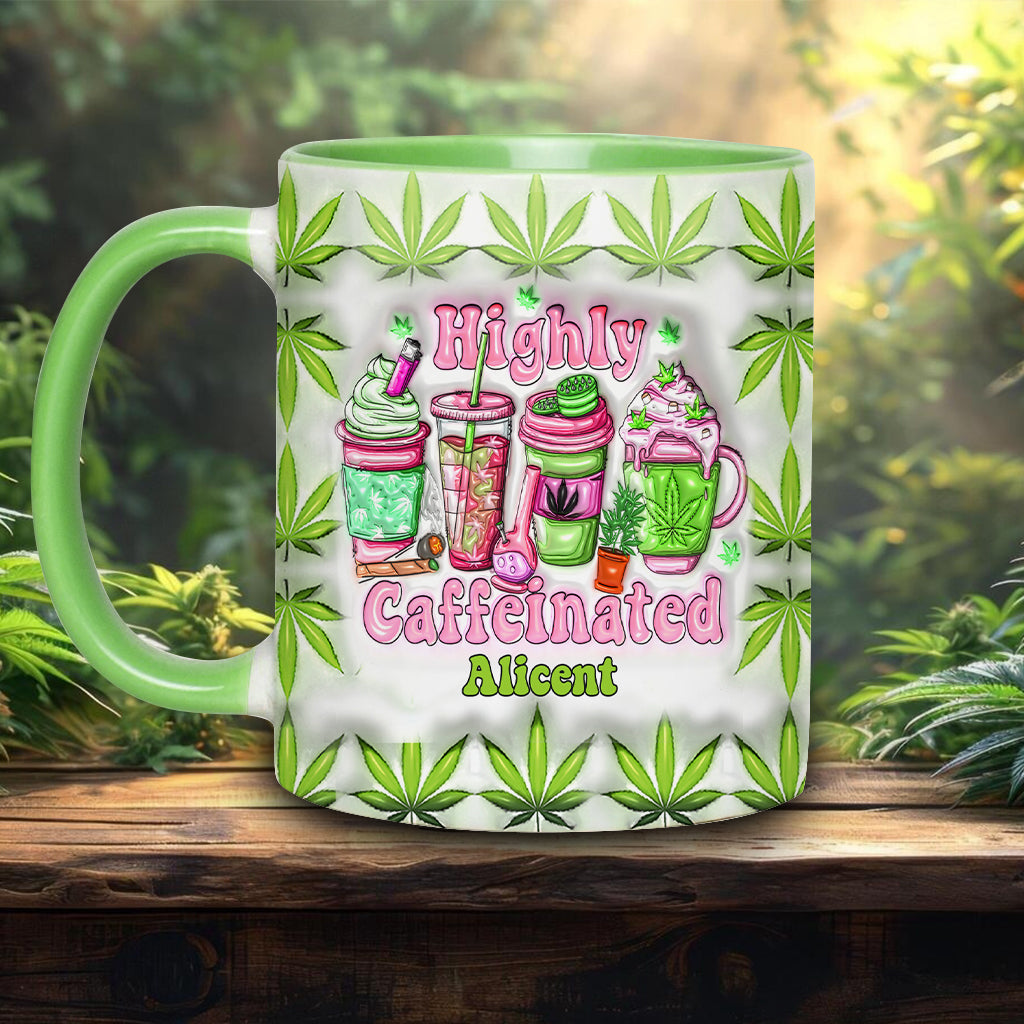 Hochkoffeinhaltiger Kaffee für 420-Liebhaber – personalisierte Tasse mit Cannabis-Motiv