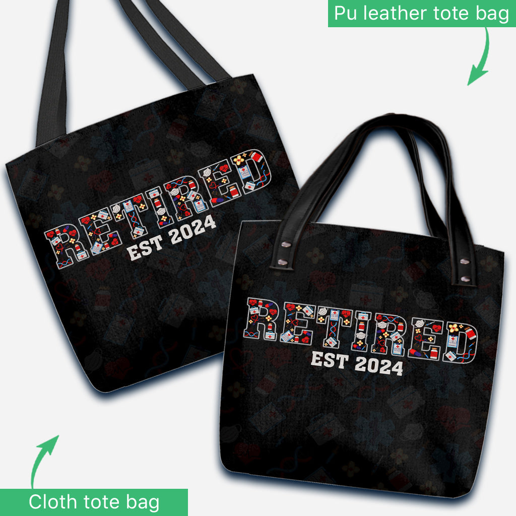 Retired Nurse Since - Personalized Nurse Tote Bag