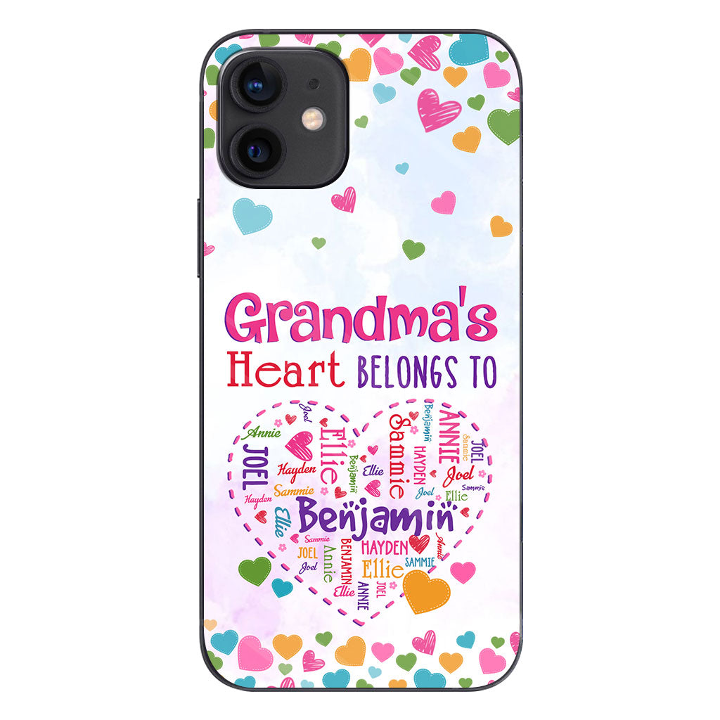 Grandma's Heart - Personalized Grandma Phone Case