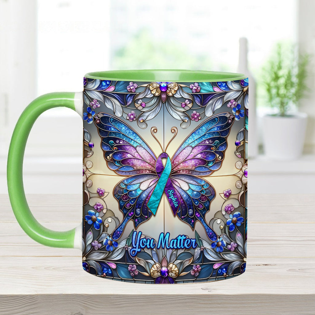 Du bist wichtig – Personalisierte Tasse mit Akzent zur Suizidprävention