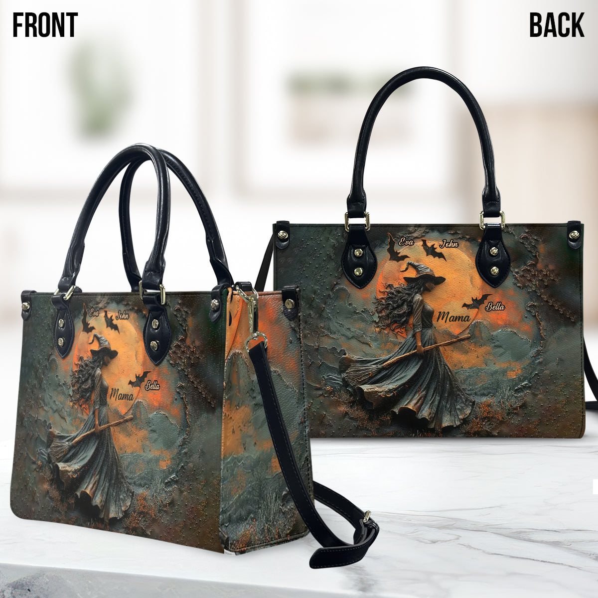 Happy Halloween – Personalisierte Handtasche aus Mutterleder