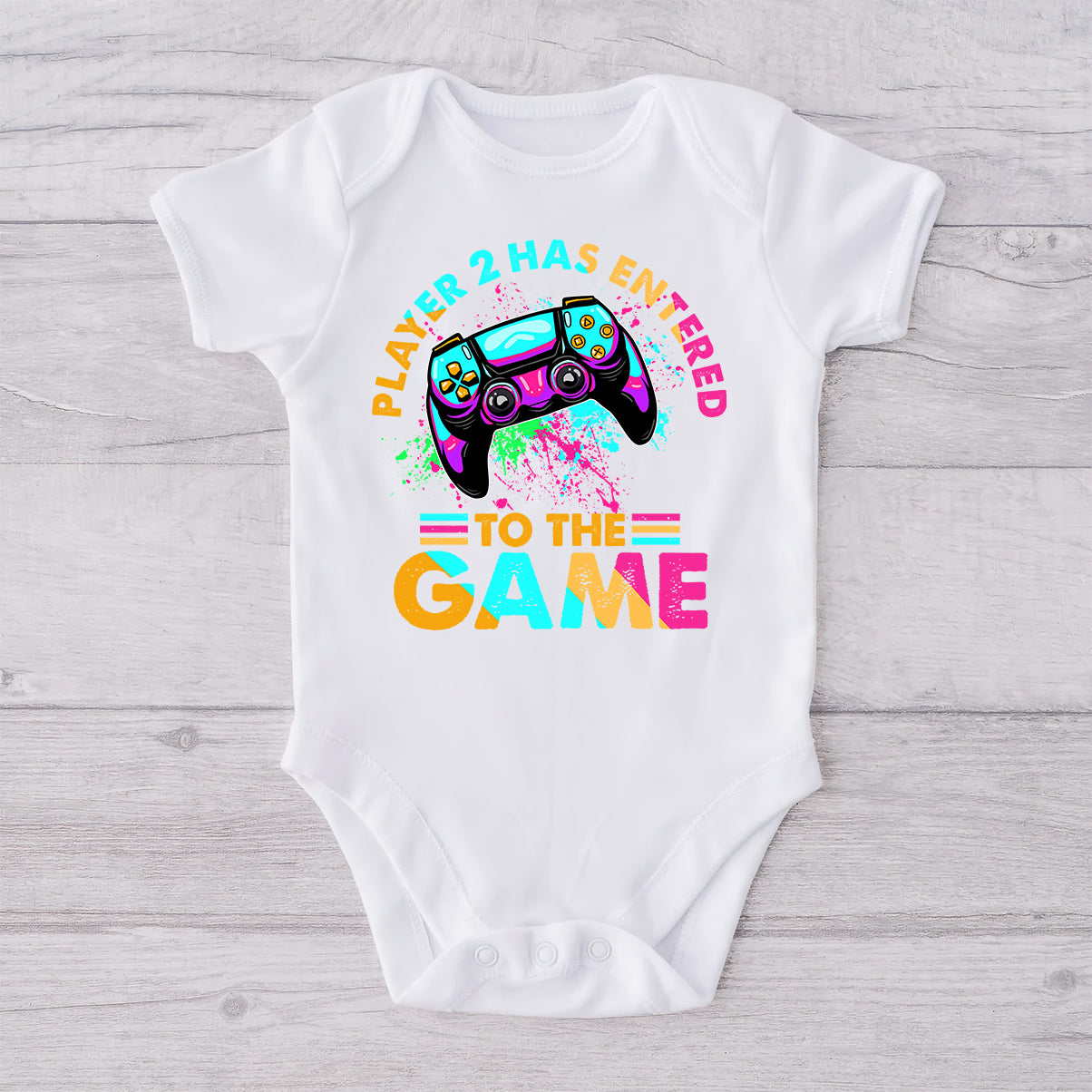 Werde zum Papa-Opa... - Personalisiertes Videospiel-T-Shirt und Babybody