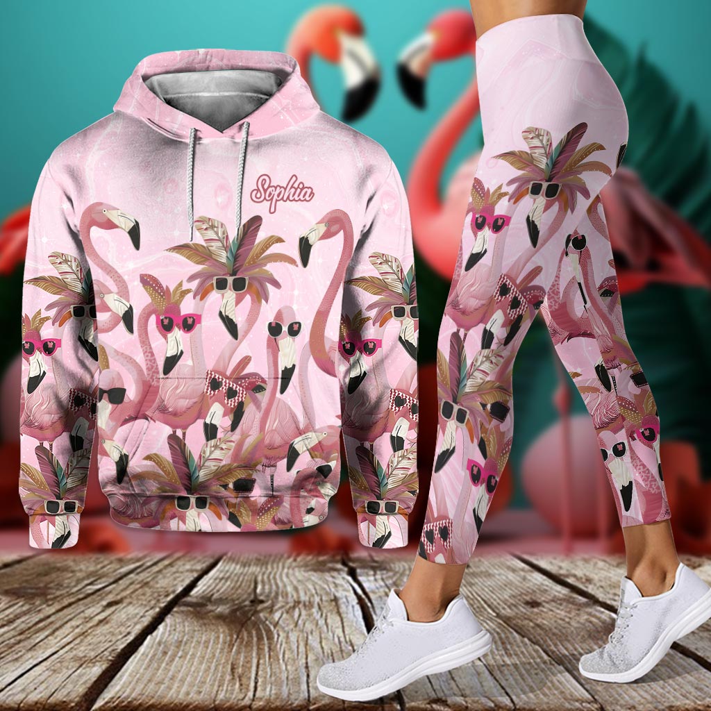 Pink Flamingo - Personalized Flamingo Hoodie and Leggings