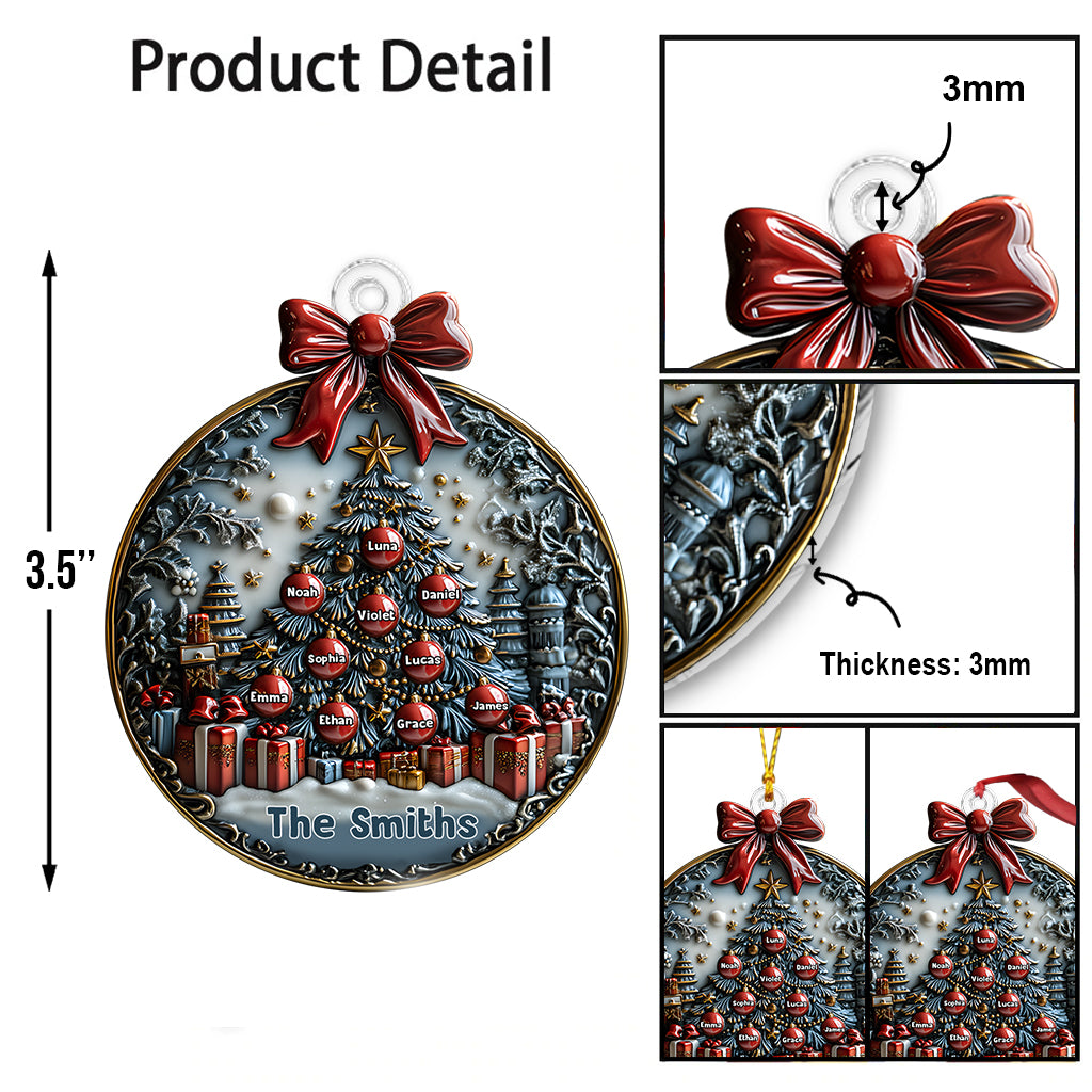 Merry Christmas - Personalized Family Custom Shaped Ornament