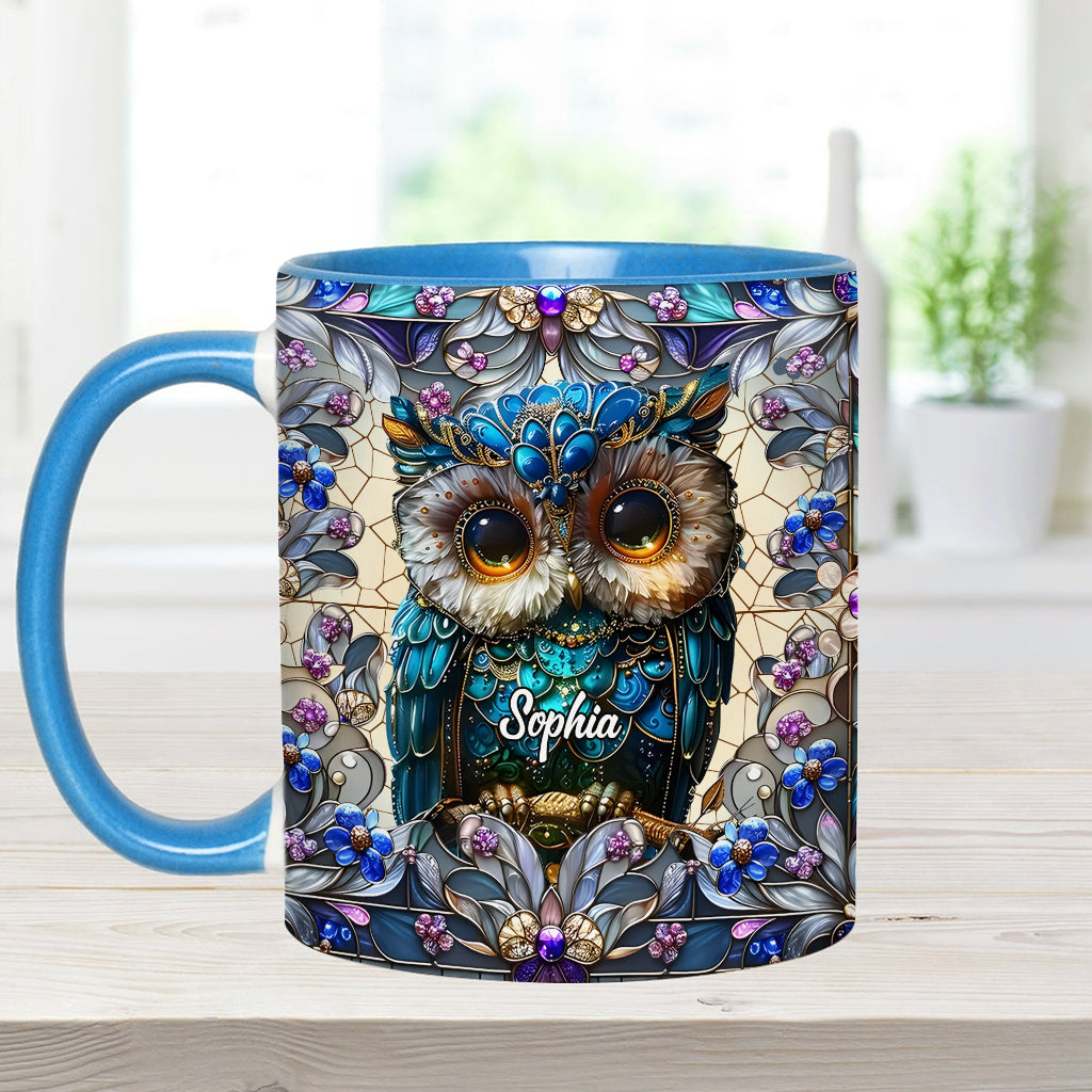 Charming Owl - Personalized Owl Accent Mug
