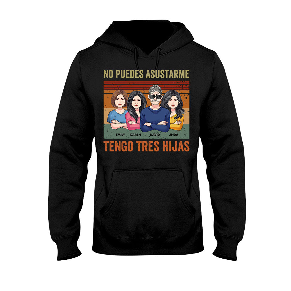 No Puedes Asustarme - Personalisiertes Vater-T-Shirt und Hoodie