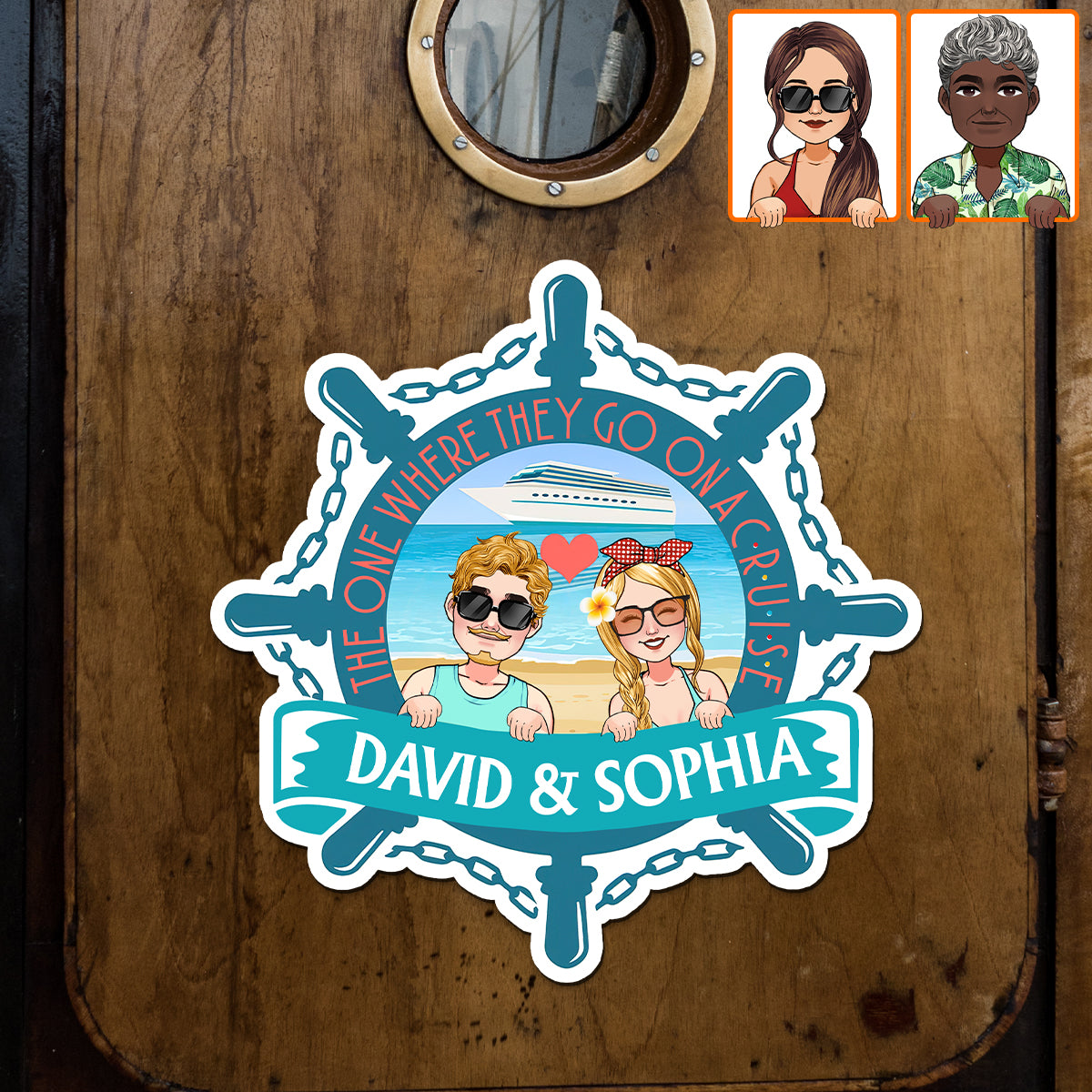 Die Geschichte, in der sie eine Kreuzfahrt machen – personalisierter Kreuzfahrtmagnet