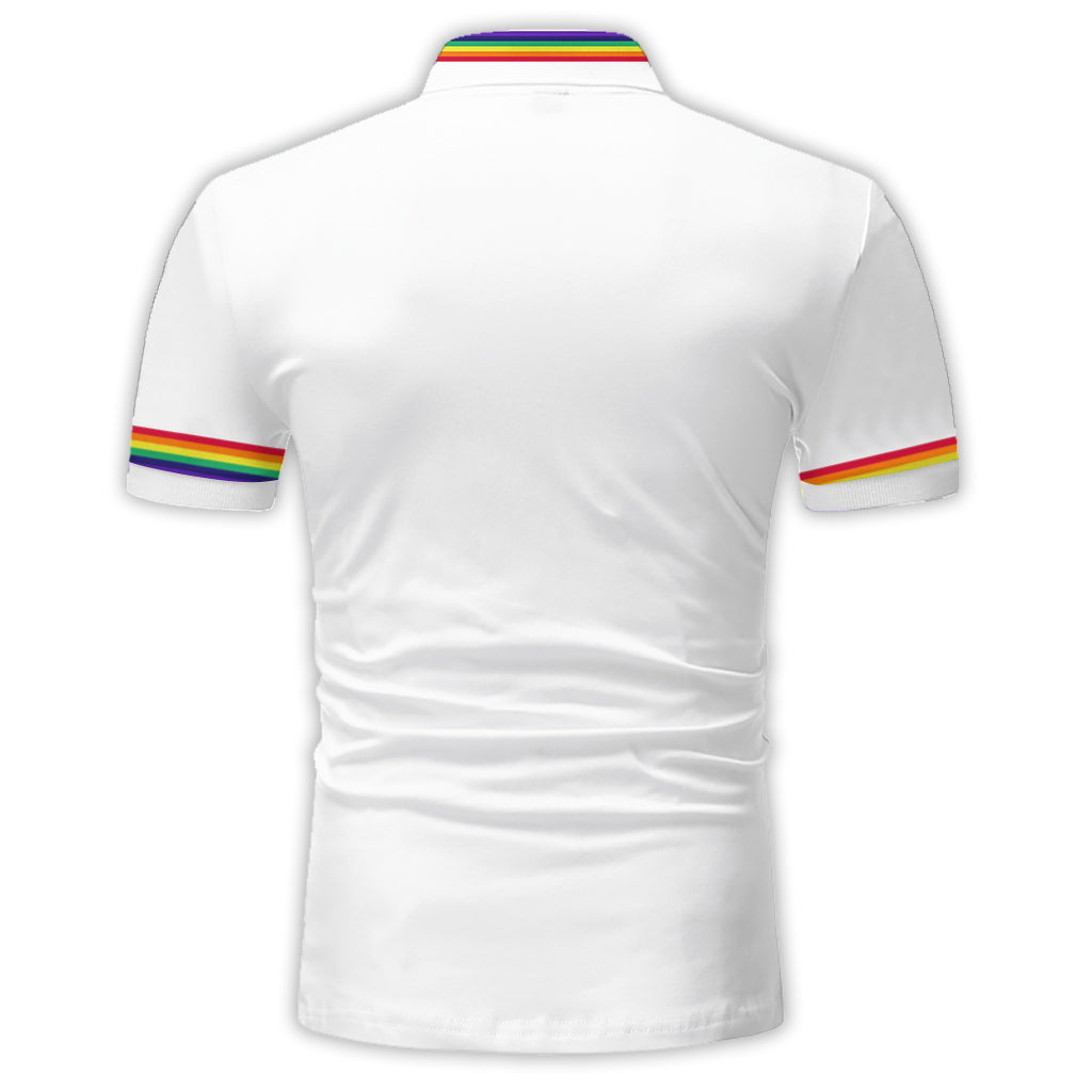 LGBT Pride Month Löwe Das bin ich - Personalisiertes LGBT-Unterstützungs-Poloshirt
